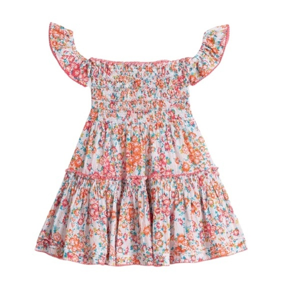 POUPETTE ST. BARTH GIRLS FLORAL PRINT COTTON DRESS